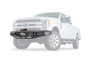Warn Ascent Front Bumper for Ford Super Duty featuring an integral winch mount for WARN mid-frame winches | BCSQ 100918