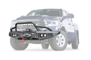 Warn Ascent Front Bumper for RAM 1500 featuring an integral winch mount for WARN mid-frame winches | BCSQ 103638