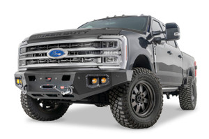Warn WARN Ascent HD front bumper for Ford F250-F600 with integrated winch mount that will accept large or mid-frame winches up to 18,000 lbs in capacity | BCSQ 110629