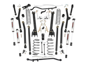 Rough Country 4 Inch Lift Kit - Long Arm - V2 - Jeep Wrangler TJ 4WD (1997-2006) | DHTP 66370