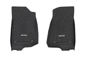Rough Country Flex Fit Floor Mats - FR - 2 Door - Jeep Wrangler JL 4WD (2018-2025) | DHTP FF-6011_A