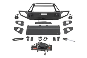 Rough Country Front Winch Bumper - 9500S - Jeep Gladiator JT/Wrangler JK & JL/Wrangler Unlimited 4WD | DHTP 10660