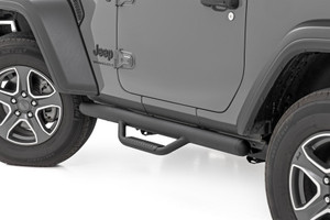 Rough Country Nerf Steps - Full Length - 2 Door - Jeep Wrangler JL 4WD (2018-2025) | DHTP RCJ1846B