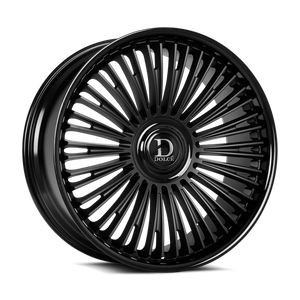 DOLCE LUXURY Razzo Wheels Rims 24x10 Blank Custom Drilled Matte Black W/ Gloss Black Lip 25mm | RAZZO-241000GLMBF25