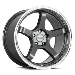 Katana Hr05 Wheels Rims 18x8.5 5x120 Gloss Gunmetal Machined Lip 35mm | HR05-188545GMML