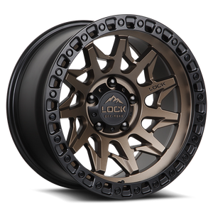 Lock Offroad Lunatic Wheels Rims 20x10 8x165.1 Matte Bronze W/ Matte Black Ring 18mm | LUNATIC-2186MRMBR