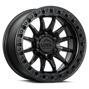 Lock Offroad Trail Wheels Rims 17x8.5 6x135 Matte Black W/ Matte Black Ring 25mm | TRAIL-78563MB25