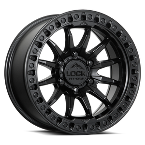 Lock Offroad Trail Wheels Rims 17x9 6x139.7 Matte Black W/ Matte Black Ring 12mm | TRAIL-7969MB12N