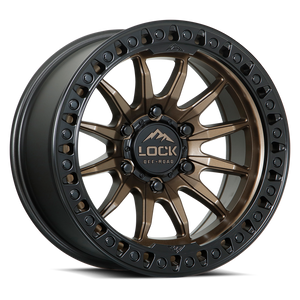 Lock Offroad Trail Wheels Rims 20x10 6x135 Matte Bronze W/ Matte Black Ring 18mm | TRAIL-2163MRMBR