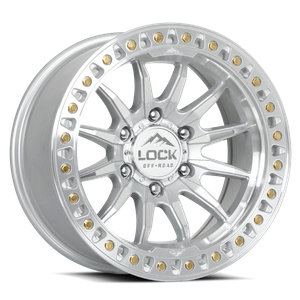 Lock Offroad Trail Wheels Rims 20x10 6x135 Machined W/ Clear Coat 18mm | TRAIL-2163MC