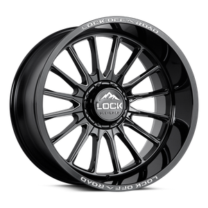Lock Extreme Striker Wheels Rims 20x10 8x180 Gloss Black Milled 18mm | STRIKER-2188GBM