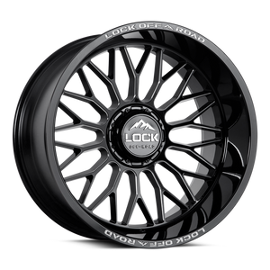 Lock Extreme Rampage Wheels Rims 20x9 8x180 Gloss Black Milled 1mm | RAMPAGE-2988GBM