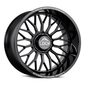 Lock Extreme Rampage Wheels Rims 22x10 8x170 Gloss Black Milled 18mm | RAMPAGE-22187GBM