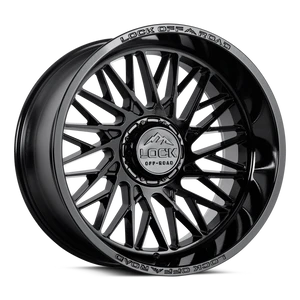 Lock Extreme Bandit Wheels Rims 20x10 8x165.1 Gloss Black 18mm | BANDIT-2186GB