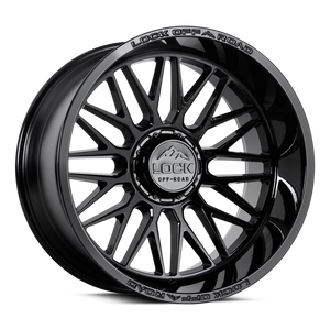 Lock Extreme Apex Wheels Rims 20x10 8x165.1 Gloss Black 18mm | APEX-2186GB