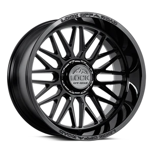 Lock Extreme Apex Wheels Rims 22x10 8x165.1 Gloss Black 18mm | APEX-22186GB