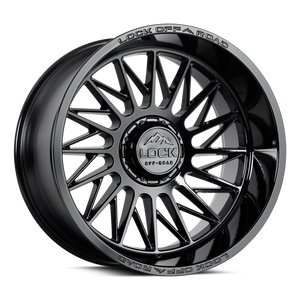 Lock Extreme Assault Wheels Rims 22x10 8x165.1 Gloss Black 18mm | ASSAULT-22186GB