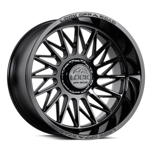Lock Extreme Assault Wheels Rims 22x12 6x135 6x139.7 Gloss Black 44mm | ASSAULT-22236GB
