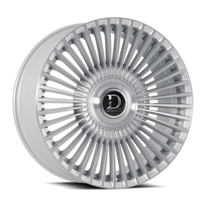 Dolce Luxury Trento Wheels Rims 22x8.5 5x112 5x114.3 Gloss Silver With Brushed Face 38mm | TRENTO-228512GSBF