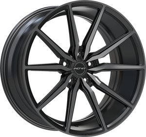 Inovit Frixion 5 Wheels Rims 19x9.5 5x112 Satin Black Machined & Milled W/ Dark Tint 38mm | 08519M5T38KMFCBTDTM1ANA