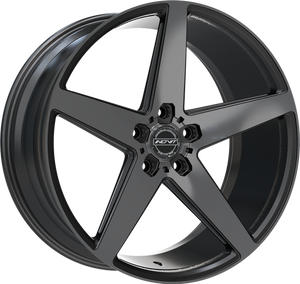 Inovit Rotor Wheels Rims 22x9 5x120 Satin Black Machined & Milled W/ Dark Tint 35mm | 09622L5B35KMFCBTDTM1BNC