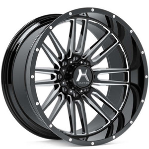 Hartes Metal Whipsaw Wheels Rims 20x10 6x135 6x139.7 Black Milled -18mm | 72020N12VN-18KCECD2MHJ