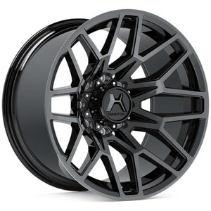 Hartes Metal Crossbow Wheels Rims 22x12 8x165.1 8x170 Satin Black Machined W/ Dark Tint -44mm | 75422S8PS-44KMFTDTM2XHE