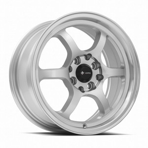 Vors Lt61 Wheels Rims 15x7 4x108 Silver W/ Machined Face 35mm | LT6115708H35SF-408