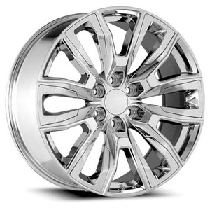 Oe Concepts 22-23 Gmc Sierra Denali Wheels Rims 24x10 6x139.7 Chrome W/ Inserts 28mm | OEC G30-2410655+28CCI