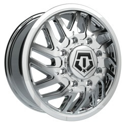 Tis Dually 544C  Wheels Rims 17x6.5 8x165.1 Chrome 129mm