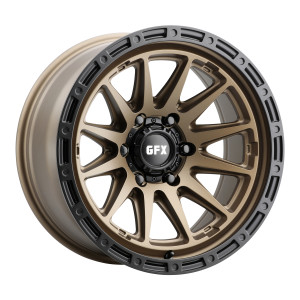 G-Fx Tr38 Wheels Rims 17x9 6x139.7 Matte Bronze W/ Black Lip -12mm | T38 790-6139N12 BRB