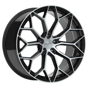 Gianelle Monte Carlo Wheels Rims 24x10 6x139.7 Gloss Black Machined Face 20mm | GA-2410S20GAMOCMB