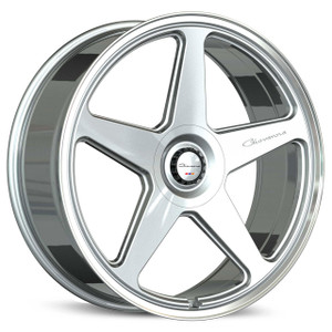 Giovanna Cinque Wheels Rims 24x10 6x139.7 Silver Machined Face / Polished Lip 15mm | GI-2410S15GOCINSPR