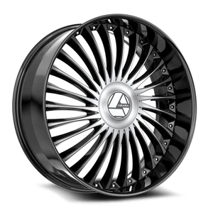 Azara Azx-103 Wheels Rims 22x8.5 5x112 5x114.3 Gloss Black & Machined 38mm | AZX-10322853638BM