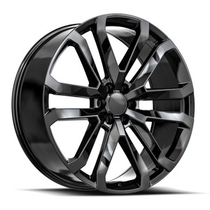 O.E. Revolution D-37 Wheels Rims 22x9 6x139.7 Gloss Black 31mm | D37-2295031GB