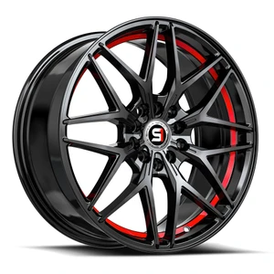Spec-1 Sp-60 Wheels Rims 18x8 5x110 5x114.3 Gloss Black & Red Undercut 38mm | SP-601883538GBRU