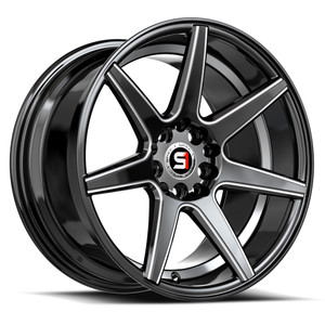 Spec-1 Sp-73 Wheels Rims 17x7.5 5x108 5x114.3 Gloss Black Milled & Undercut 42mm | SP-7317753242GBMU