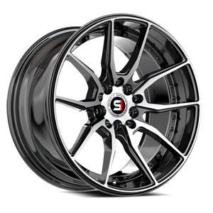 Spec-1 Sp-77 Wheels Rims 16x8 5x100 5x114.3 Gloss Black & Machined 20mm | SP-771682320BM
