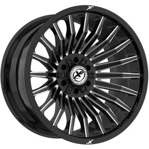 Xf Off-Road Xf-231 Wheels Rims 22x10 8x165.1 8x170 Gloss Black & Milled -18mm | XF-231221081651170-18GBM