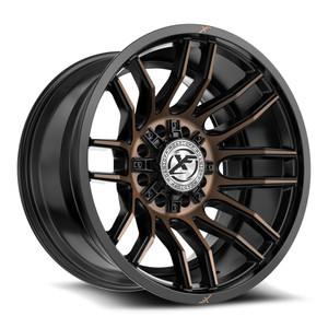 Xf Off-Road Xf-232 Wheels Rims 22x12 8x165.1 8x180 Satin Black & Bronze Machined Double Dark Tint -44mm | XF-232221281651180-44SBMZDT
