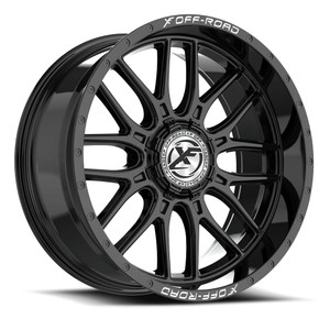 Xf Off-Road Xf-244 Wheels Rims 20x9 6x135 6x139.7 Gloss Black & Milled Lettering 12mm | XF-24420905712GB-V