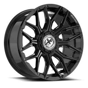 Xf Off-Road Xf-246 Wheels Rims 20x9 6x135 6x139.7 Gloss Black & Milled Lettering 0mm | XF-2462090570GB-V