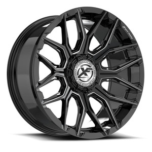 Xf Off-Road Xf-246 Wheels Rims 20x9 6x135 6x139.7 Gloss Black & Milled 0mm | XF-2462090570GBM-V