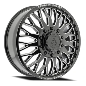 Arena Dually A121  Monarch Front Wheels Rims 22x8.25 10x225 Gloss Black Milled 100mm