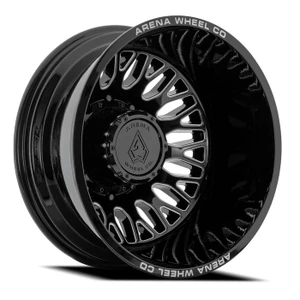 Arena Dually A121  Monarch Rear Wheels Rims 20x8.25 8x200 Gloss Black Milled -220mm
