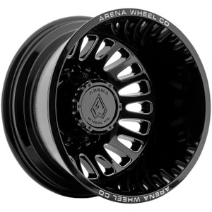 Arena Dually A136  Sultan Rear Wheels Rims 22x8.25 8x200 Gloss Black Milled -220mm