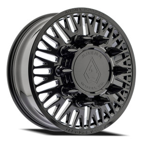Arena Dually Af101  Casino Front Wheels Rims 22x8.25 10x225 Gloss Black 100mm