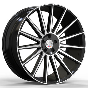 Gianelle Verdi Wheels Rims 24x10 Blank Custom Drilled Gloss Black Machined Face 18mm | GA-2410Z18GAVERMB