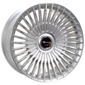 Giovanna Tulum Wheels Rims 24x10 Blank Custom Drilled Silver Machined Tips 10mm | GI-2410Z10GOTUSMT