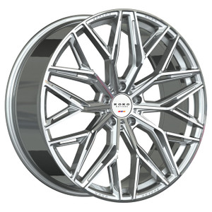 Koko Kuture Como Wheels Rims 20x8.5 Blank Custom Drilled Silver Machined Face 10mm | KK-2085Z10KOCOMMS